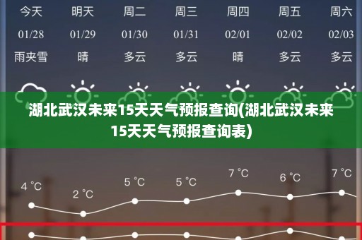 湖北武汉未来15天天气预报查询(湖北武汉未来15天天气预报查询表)