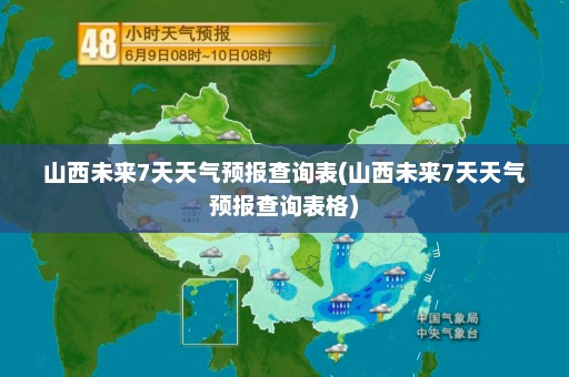 山西未来7天天气预报查询表(山西未来7天天气预报查询表格)