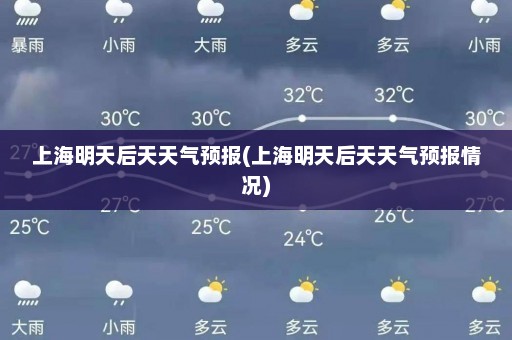 上海明天后天天气预报(上海明天后天天气预报情况)