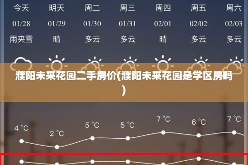濮阳未来花园二手房价(濮阳未来花园是学区房吗)