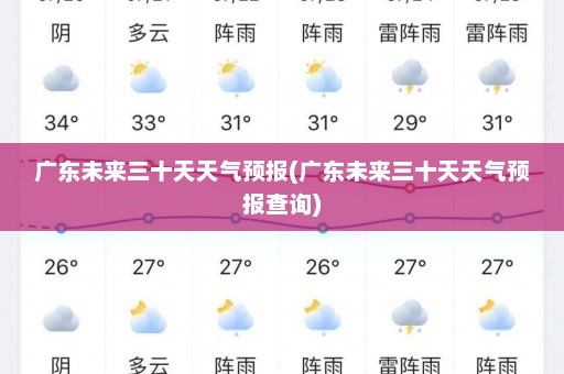 广东未来三十天天气预报(广东未来三十天天气预报查询)