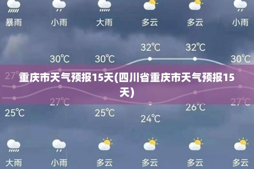 重庆市天气预报15天(四川省重庆市天气预报15天)