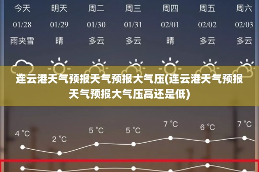 连云港天气预报天气预报大气压(连云港天气预报天气预报大气压高还是低)