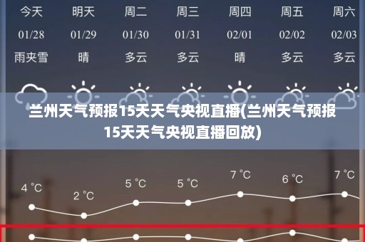 兰州天气预报15天天气央视直播(兰州天气预报15天天气央视直播回放)