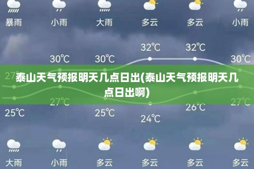 泰山天气预报明天几点日出(泰山天气预报明天几点日出啊)