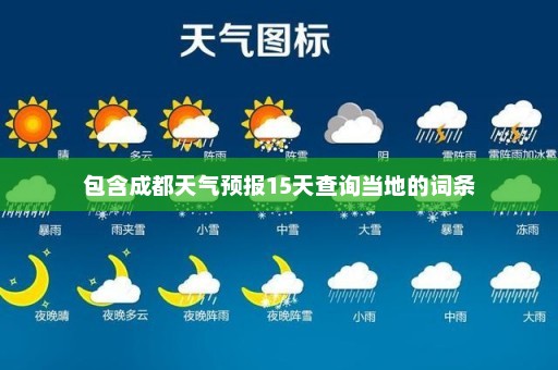 包含成都天气预报15天查询当地的词条