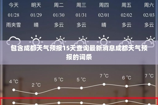 包含成都天气预报15天查询最新消息成都天气预报的词条