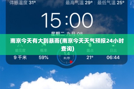 南京今天有大到暴雨(南京今天天气预报24小时 查询)