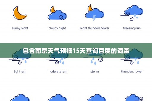 包含南京天气预报15天查询百度的词条