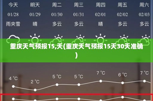 重庆天气预报15,天(重庆天气预报15天30天准确)