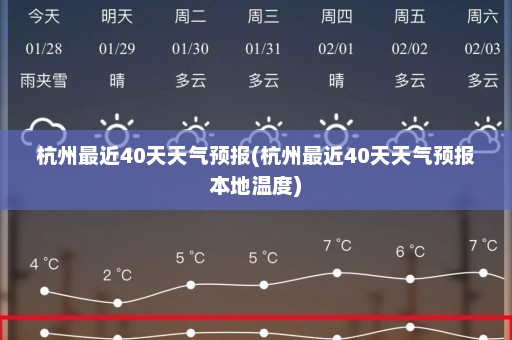 杭州最近40天天气预报(杭州最近40天天气预报本地温度)