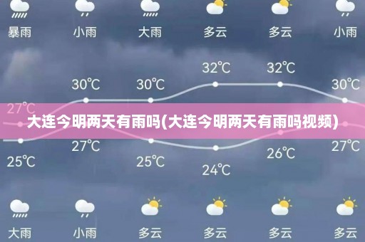 大连今明两天有雨吗(大连今明两天有雨吗视频)