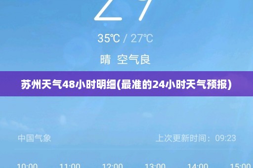 苏州天气48小时明细(最准的24小时天气预报)