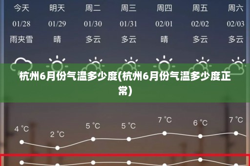 杭州6月份气温多少度(杭州6月份气温多少度正常)