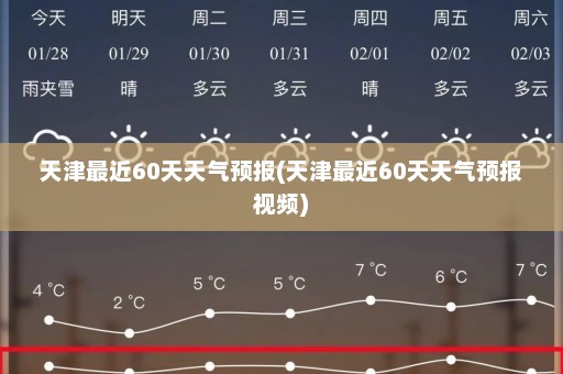 天津最近60天天气预报(天津最近60天天气预报视频)