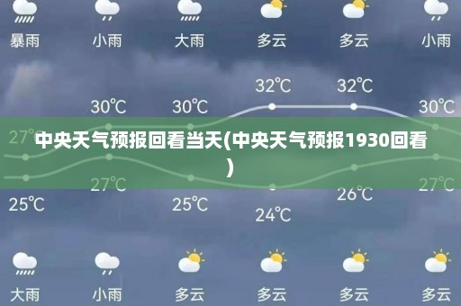 中央天气预报回看当天(中央天气预报1930回看)