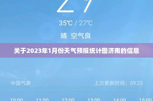 关于2023年1月份天气预报统计图济南的信息