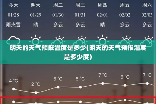 明天的天气预报温度是多少(明天的天气预报温度是多少度)