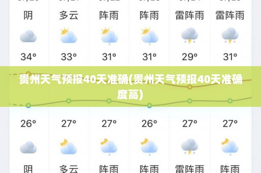 贵州天气预报40天准确(贵州天气预报40天准确度高)