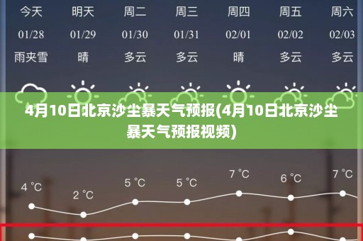 4月10日北京沙尘暴天气预报(4月10日北京沙尘暴天气预报视频)