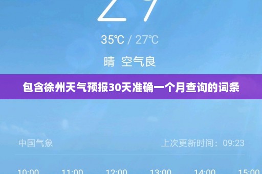 包含徐州天气预报30天准确一个月查询的词条