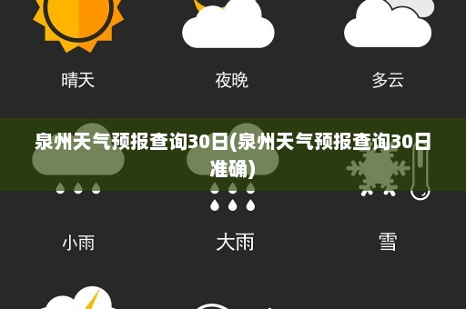 泉州天气预报查询30日(泉州天气预报查询30日准确)