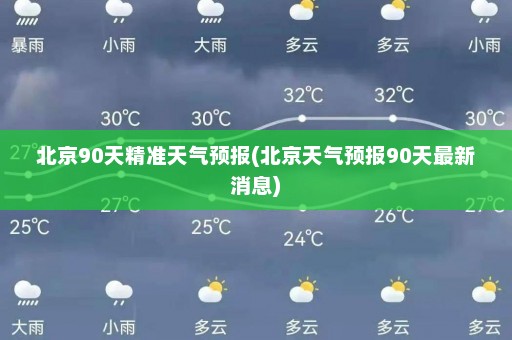 北京90天精准天气预报(北京天气预报90天最新消息)