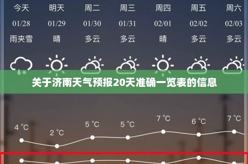 关于济南天气预报20天准确一览表的信息