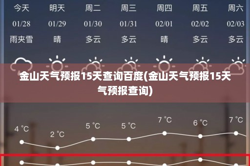 金山天气预报15天查询百度(金山天气预报15天气预报查询)