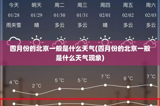 四月份的北京一般是什么天气(四月份的北京一般是什么天气现象)