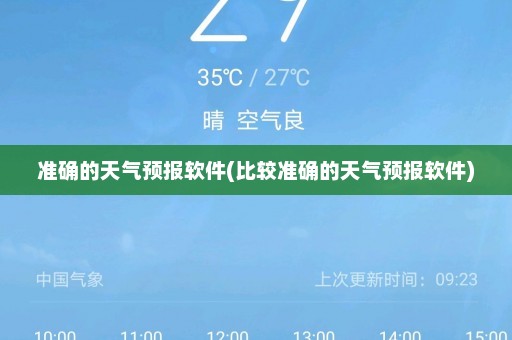 准确的天气预报软件(比较准确的天气预报软件)