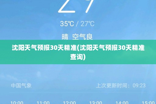 沈阳天气预报30天精准(沈阳天气预报30天精准查询)