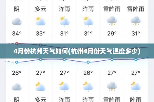 4月份杭州天气如何(杭州4月份天气温度多少)