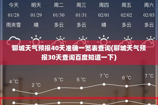 聊城天气预报40天准确一览表查询(聊城天气预报30天查询百度知道一下)