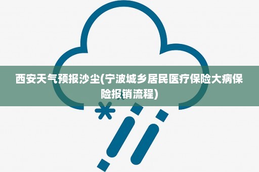 西安天气预报沙尘(宁波城乡居民医疗保险大病保险报销流程)