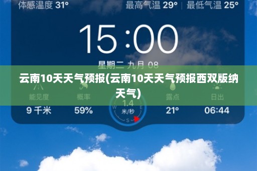 云南10天天气预报(云南10天天气预报西双版纳天气)