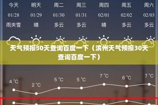 天气预报30天查询百度一下（滨州天气预报30天查询百度一下）