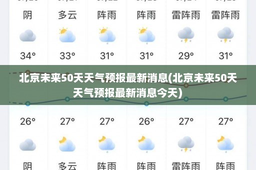 北京未来50天天气预报最新消息(北京未来50天天气预报最新消息今天)