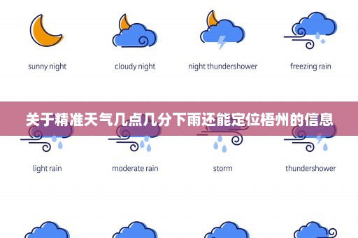 关于精准天气几点几分下雨还能定位梧州的信息