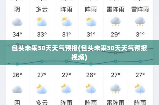 包头未来30天天气预报(包头未来30天天气预报视频)