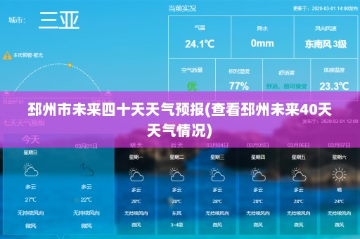 邳州市未来四十天天气预报(查看邳州未来40天天气情况)