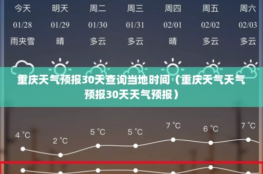 重庆天气预报30天查询当地时间（重庆天气天气预报30天天气预报）