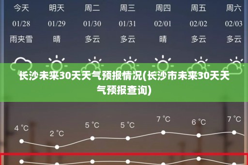 长沙未来30天天气预报情况(长沙市未来30天天气预报查询)