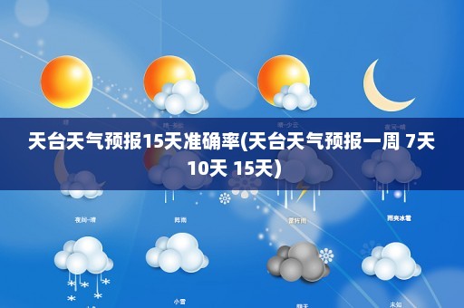 天台天气预报15天准确率(天台天气预报一周 7天 10天 15天)