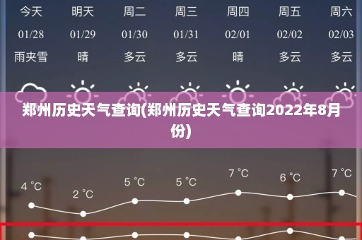 郑州历史天气查询(郑州历史天气查询2022年8月份)