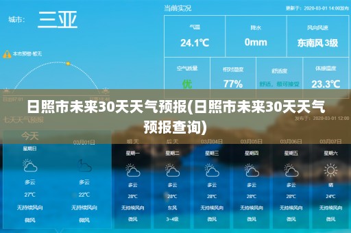 日照市未来30天天气预报(日照市未来30天天气预报查询)