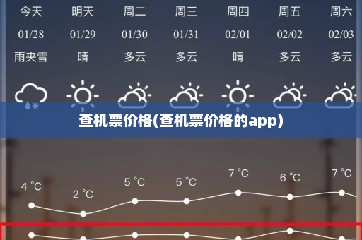 查机票价格(查机票价格的app)