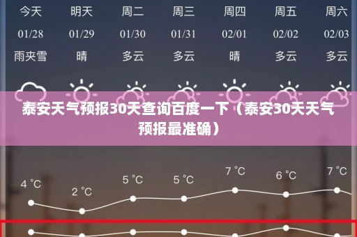 泰安天气预报30天查询百度一下（泰安30天天气预报最准确）