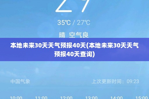 本地未来30天天气预报40天(本地未来30天天气预报40天查询)