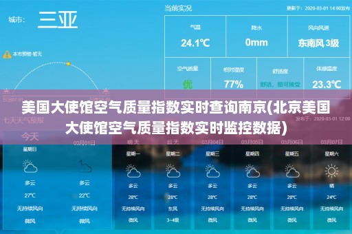 美国大使馆空气质量指数实时查询南京(北京美国大使馆空气质量指数实时监控数据)